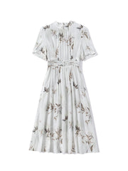 Vestido de seda de morera floral