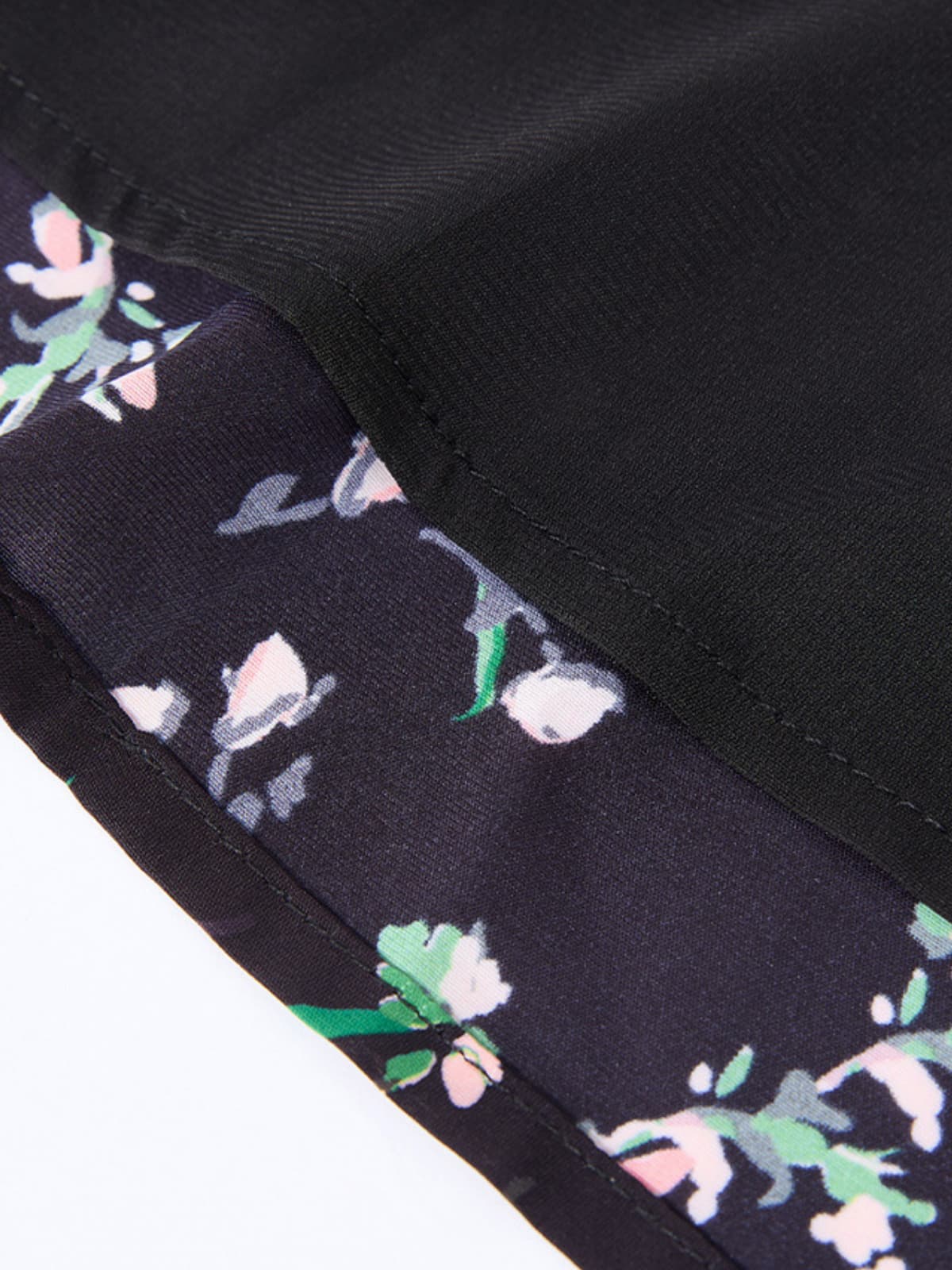 V-Neck Floral Mulberry Silk Maxi Dress