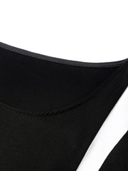Minimalist Black Silk Dress