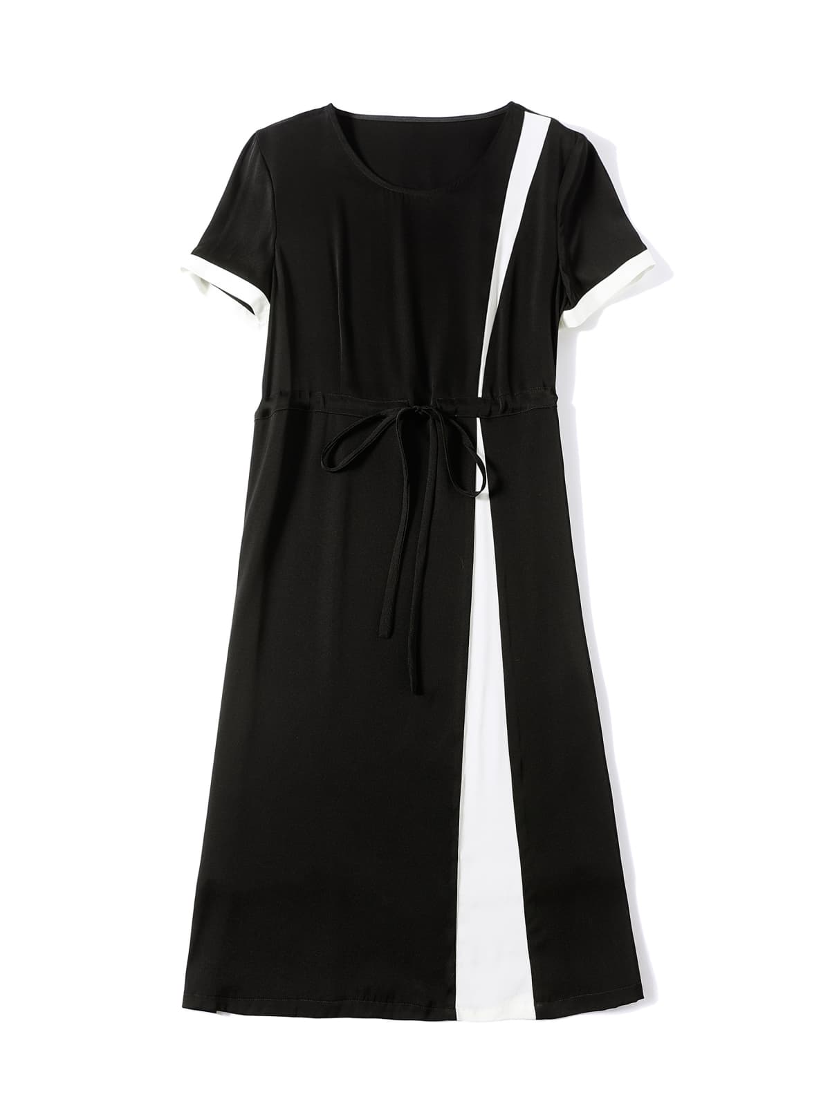 Minimalist Black Silk Dress