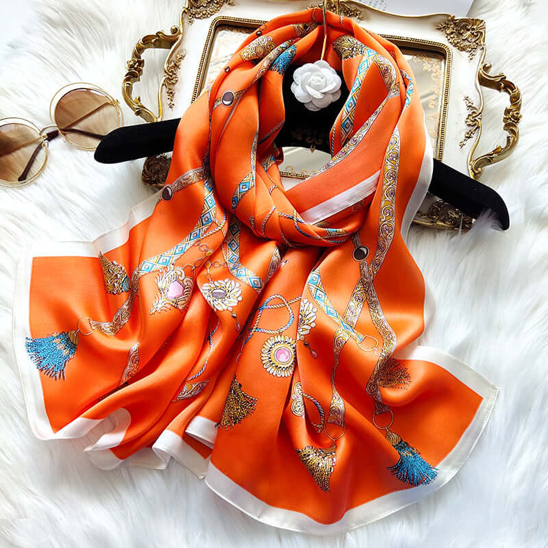 Silkser Chic Versatile Long Silk Shawl