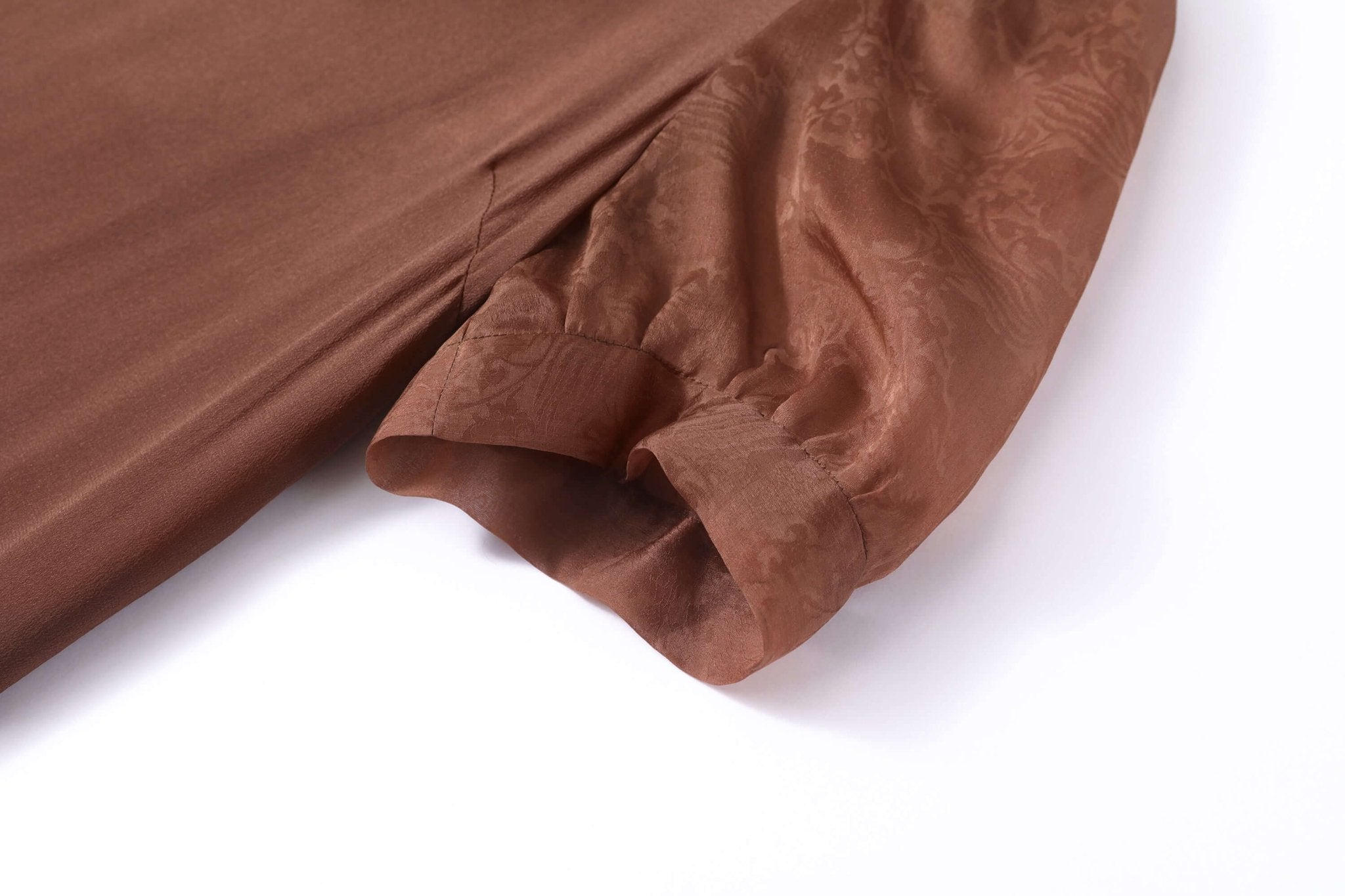 Chic Brown Mullberry Silk Dress - SILKSER