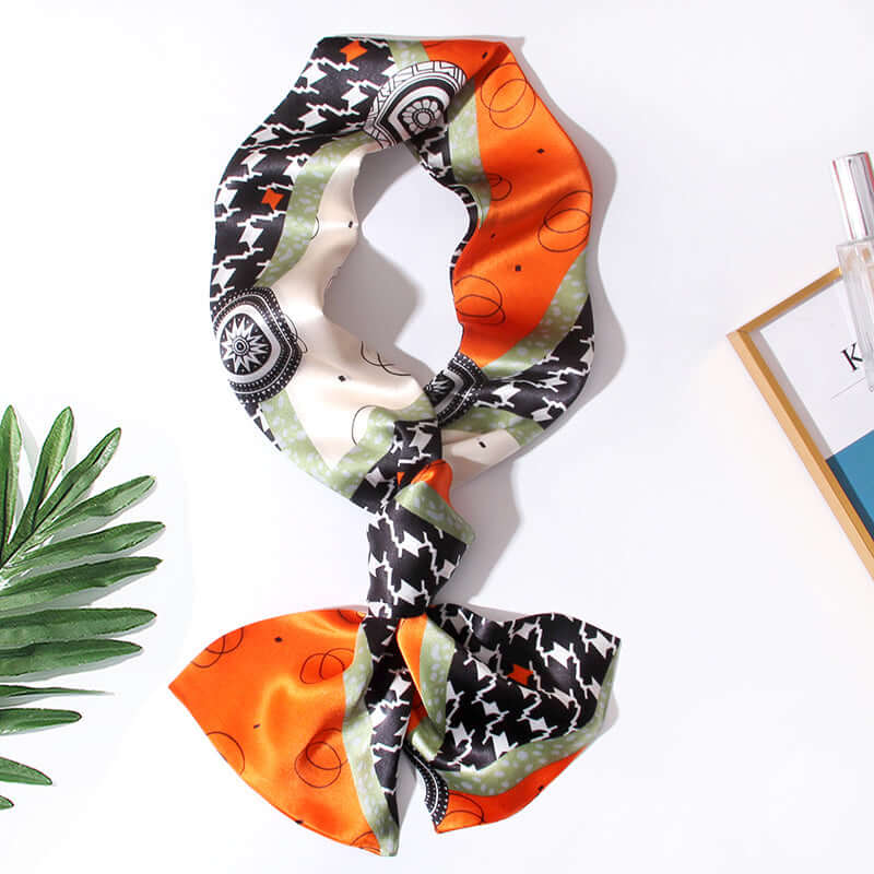 Chic Floral Silk Scarf - SILKSER