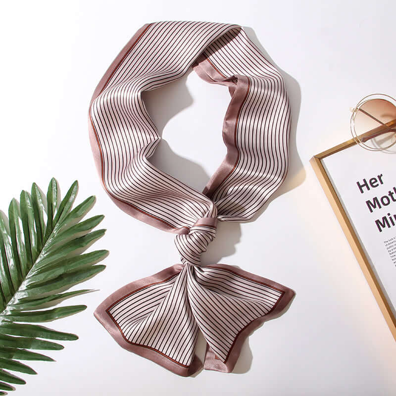 Chic Long Double - layer/Double - sided Silk Scarf - SILKSER