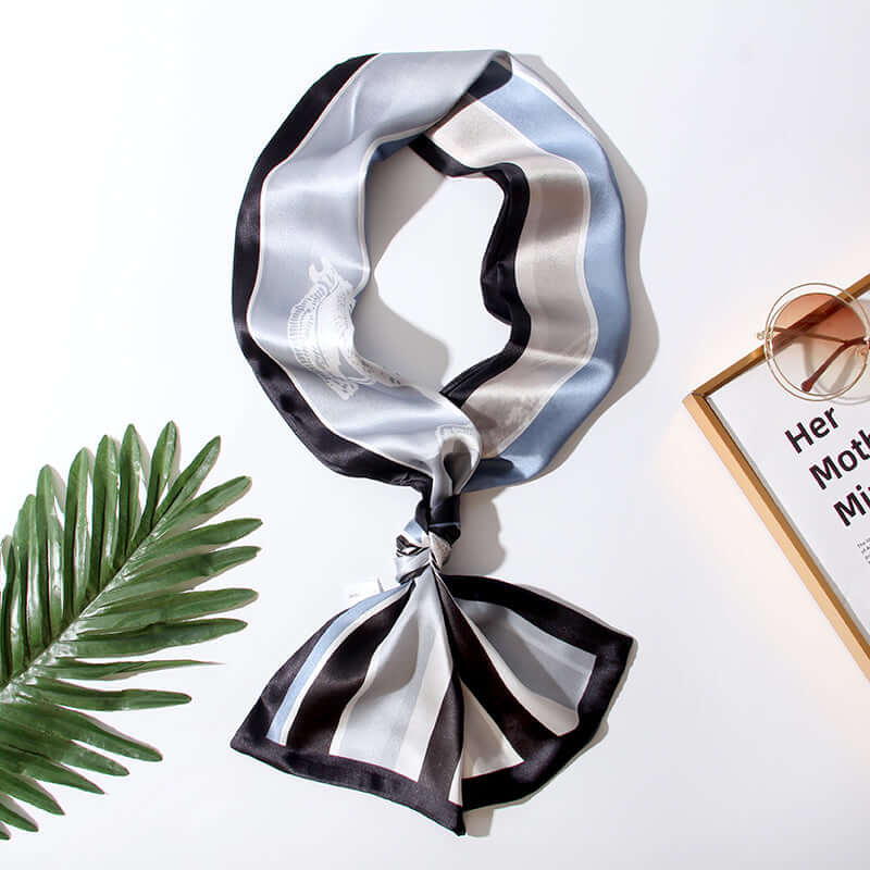 Chic Long Double - layer/Double - sided Silk Scarf - SILKSER