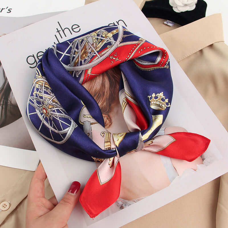 Chic Square Silk Scarf - Luxurious & Versatile - SILKSER