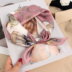 Chic Square Silk Scarf - Luxurious & Versatile - SILKSER