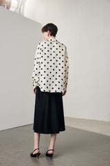 Dotted Print Silk Blouse - SILKSER