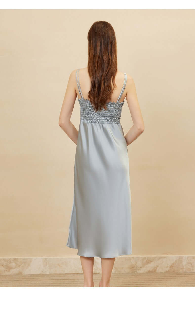 Elegant Strap Silk Dress - SILKSER