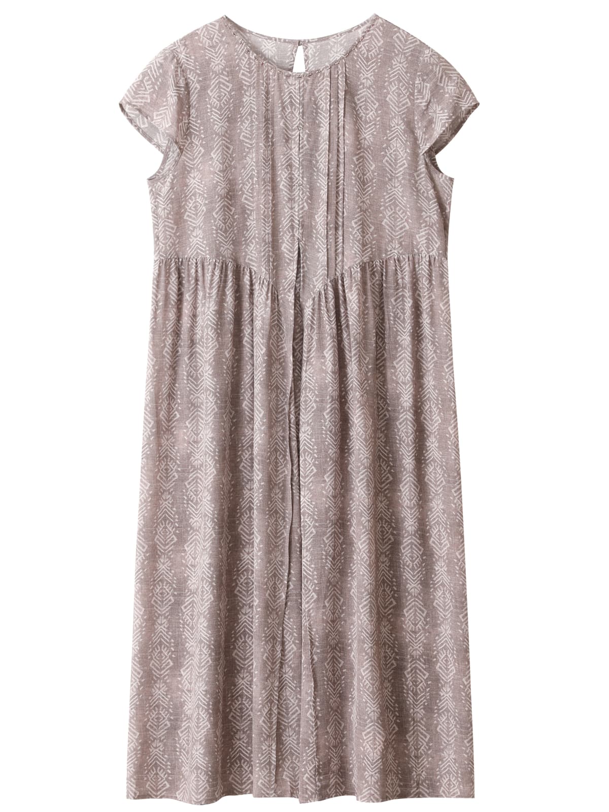 Vintage Beaded-Neck Silk Dress