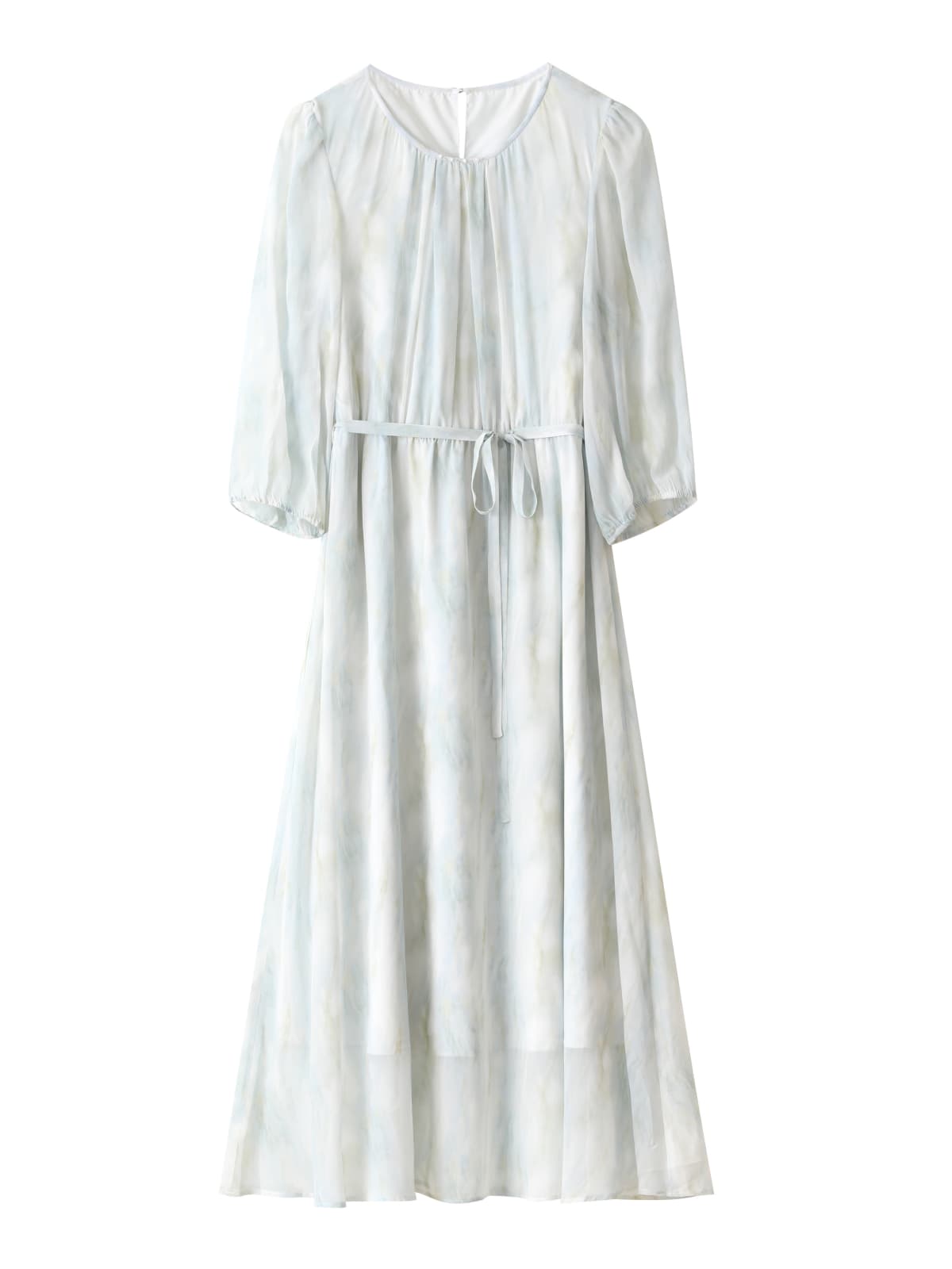 French Georgette Drawstring Silk Dress