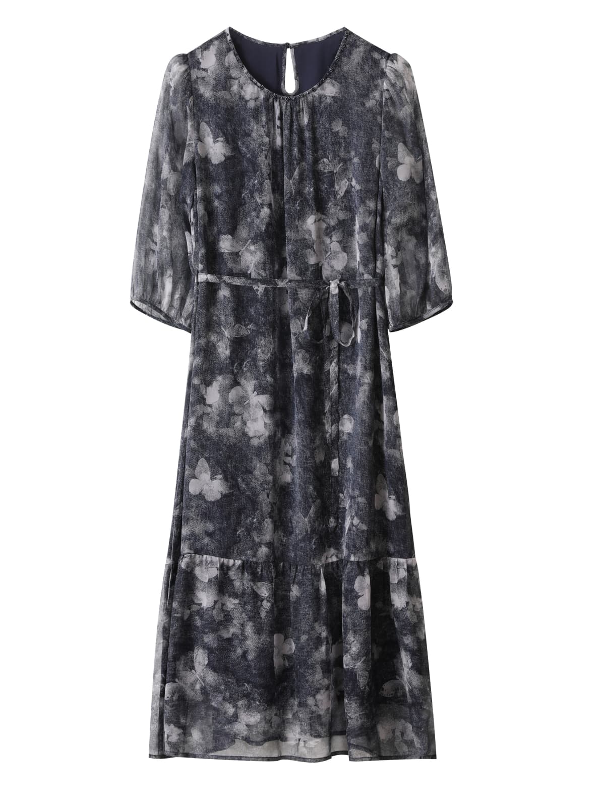 Breezy Georgette Floral Silk Dress