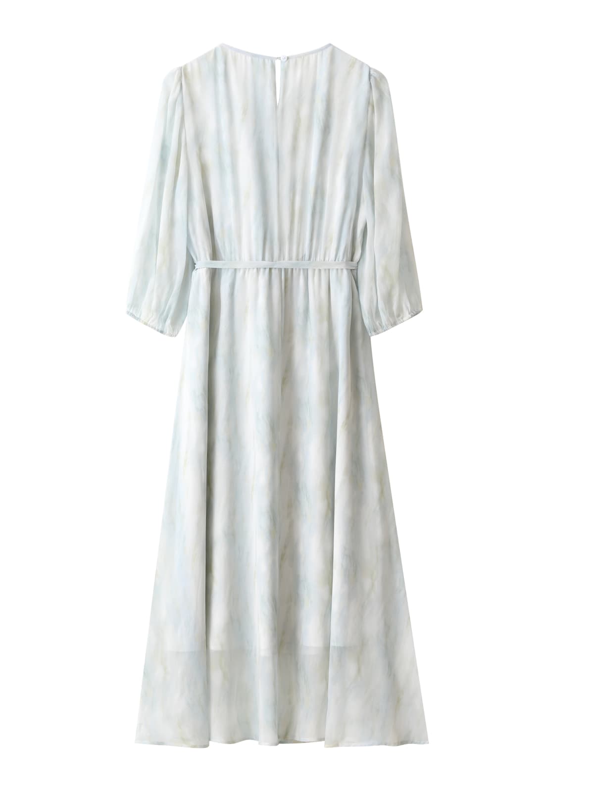 French Georgette Drawstring Silk Dress