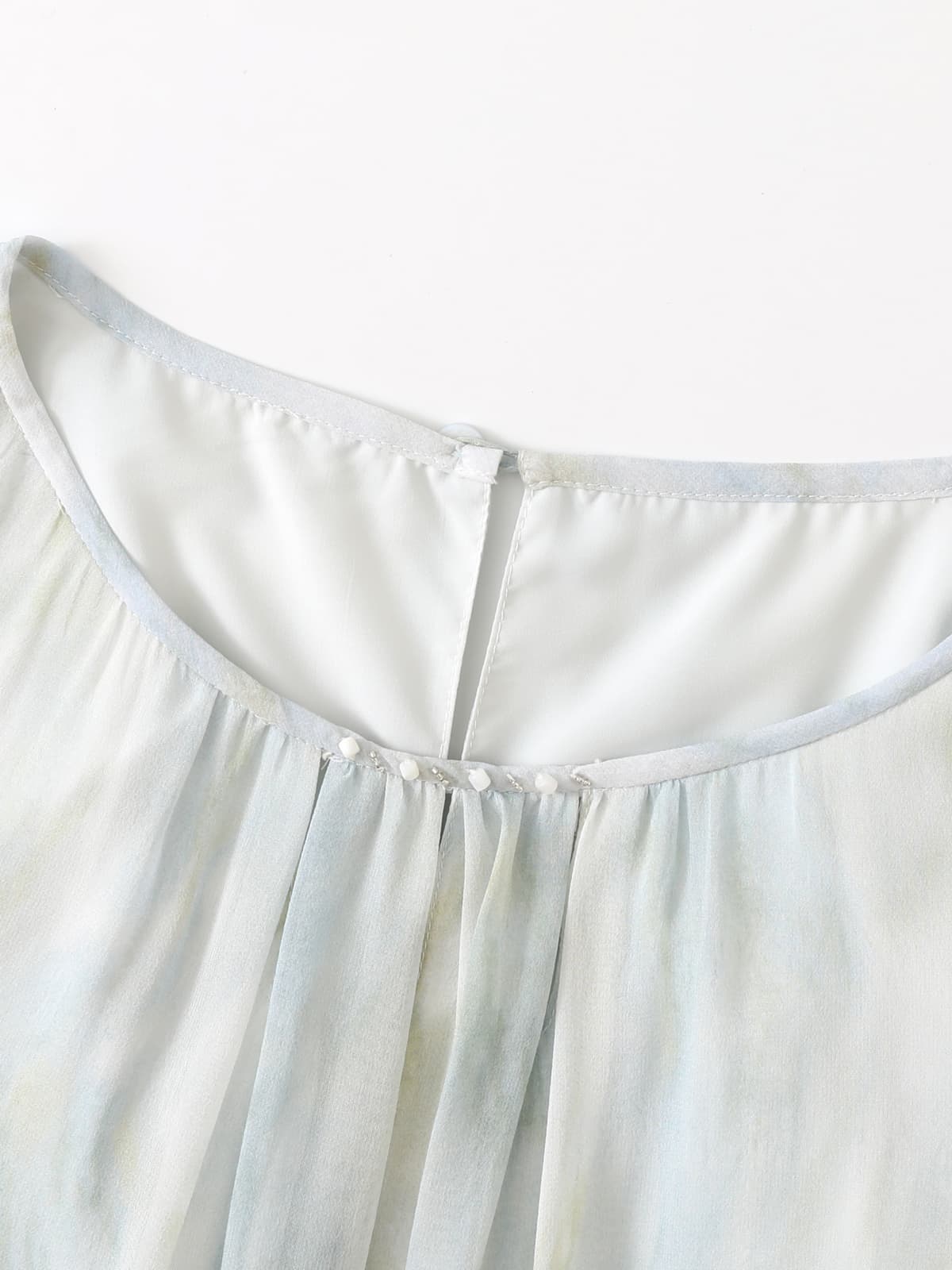 French Georgette Drawstring Silk Dress