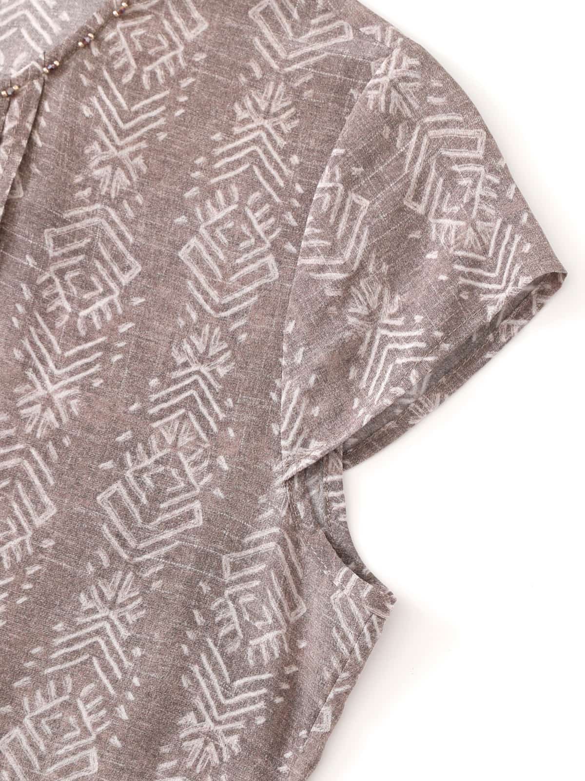 Vintage Beaded-Neck Silk Dress