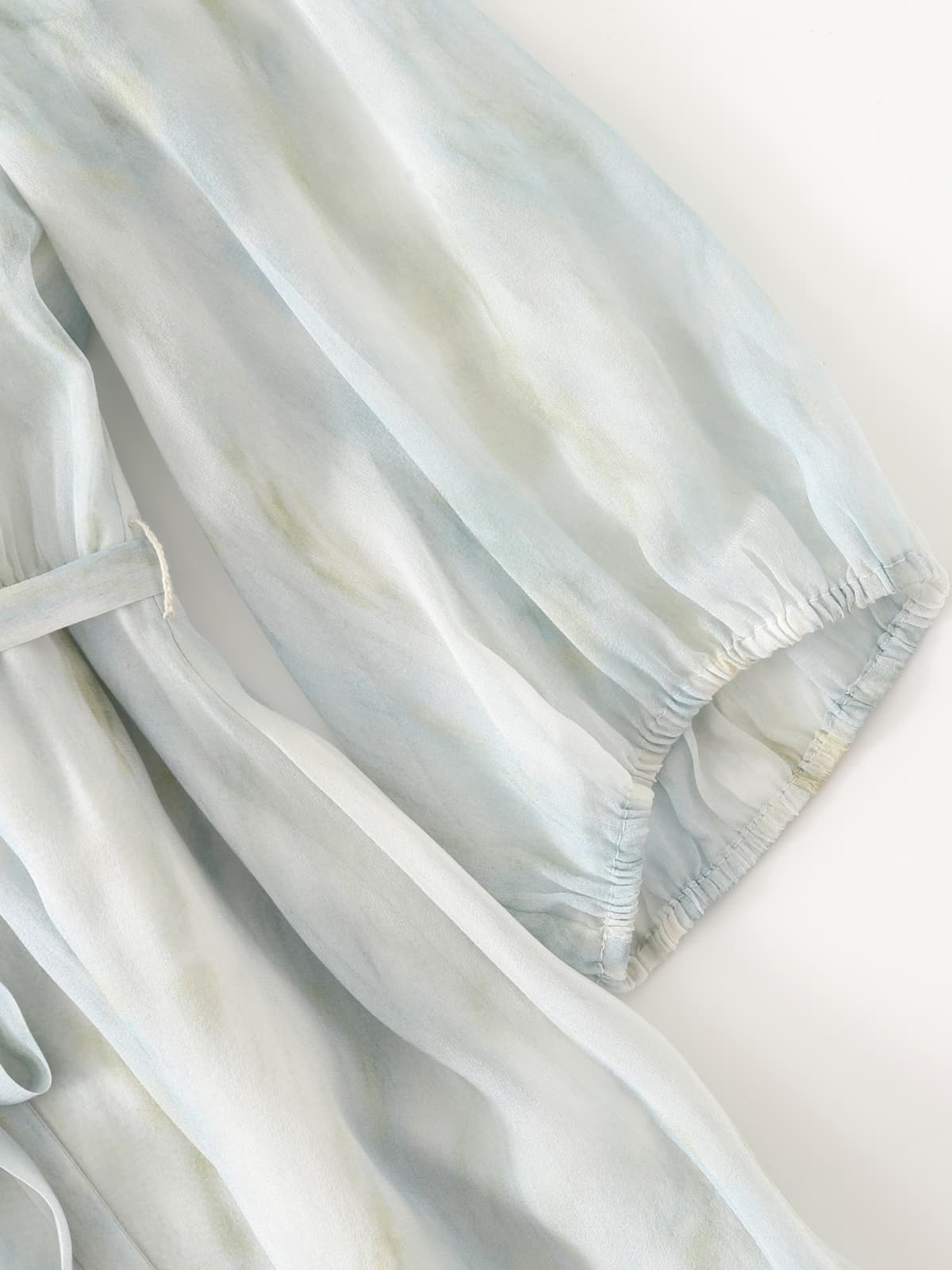 French Georgette Drawstring Silk Dress