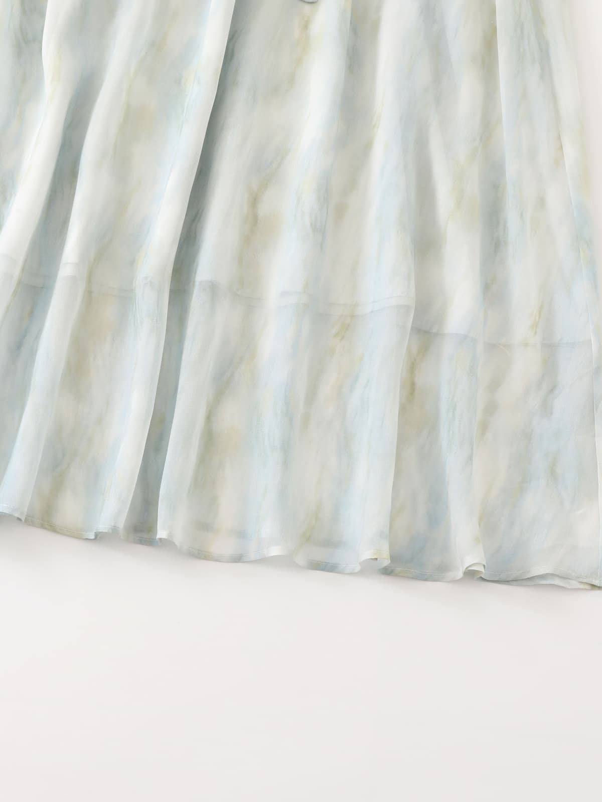 French Georgette Drawstring Silk Dress