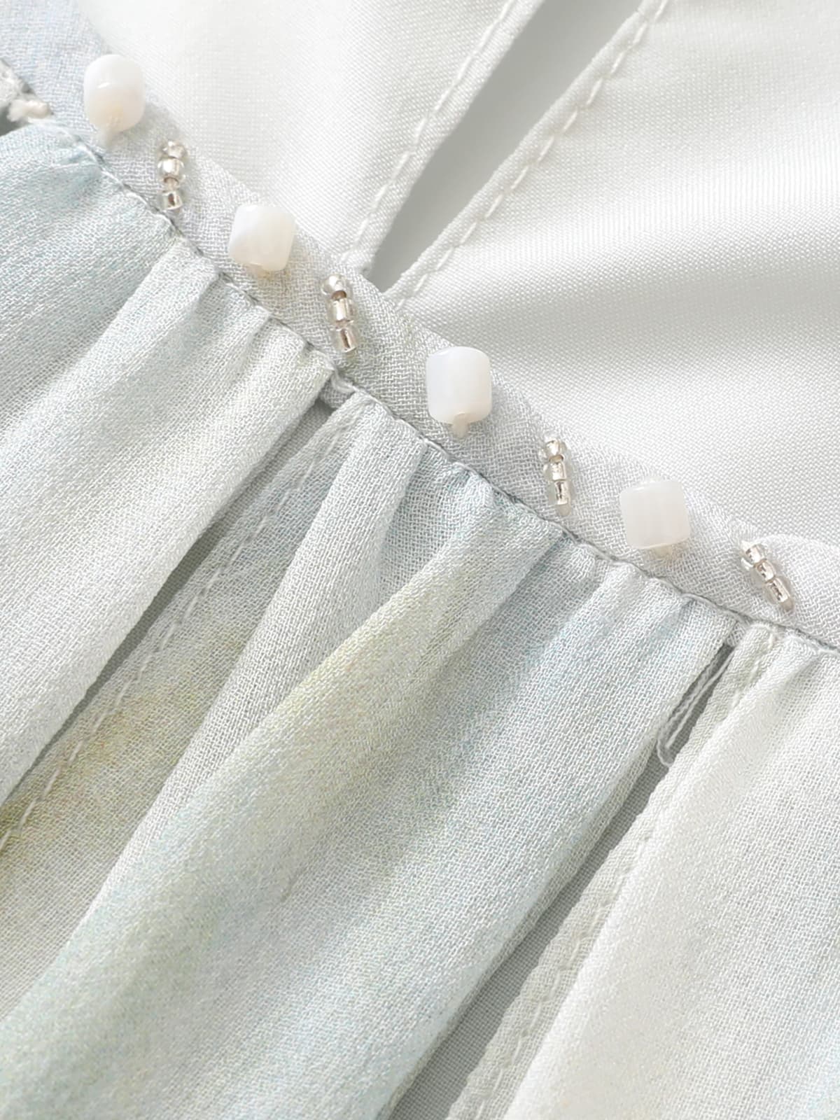French Georgette Drawstring Silk Dress