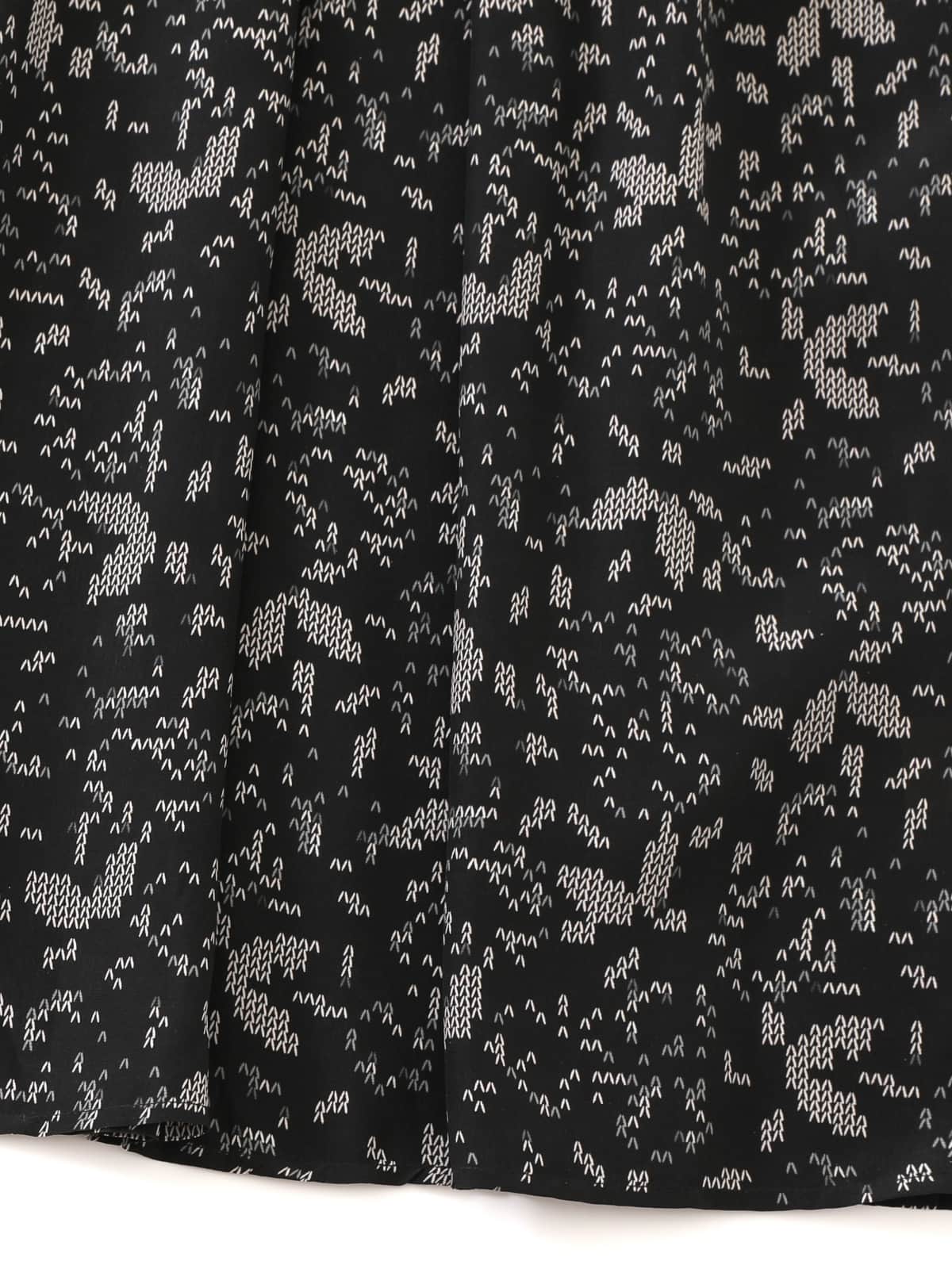 Black Floral Mulberry Silk Midi Dress