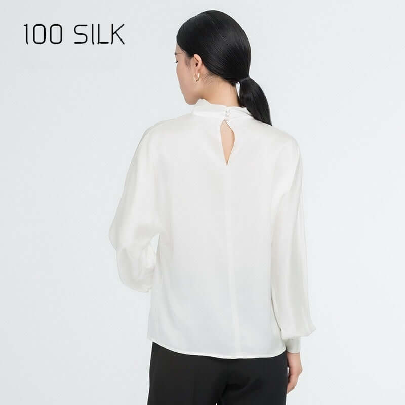 Halter Neck Silk Shirt - SILKSER