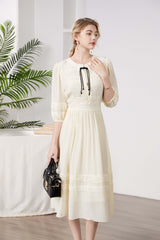 Lace Mulberry Silk Dress - SILKSER