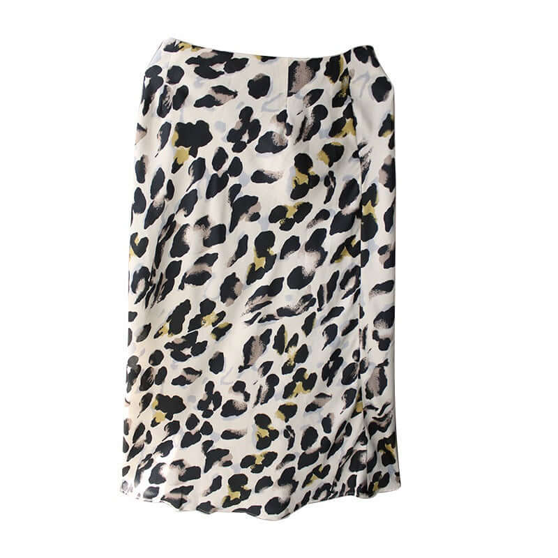 Leopard Print Silk Skirt - SILKSER