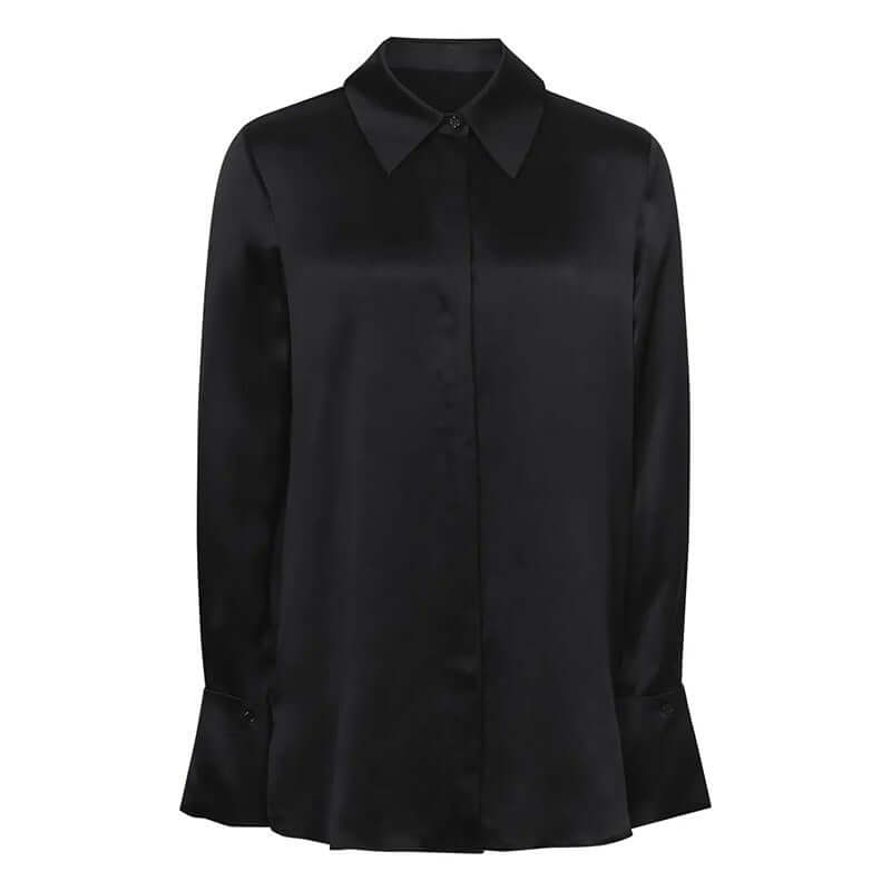 Loose - fit Button - Up Silk Blouse - SILKSER