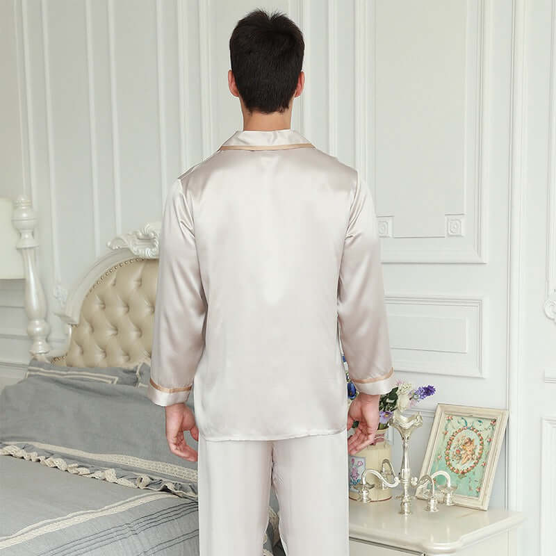 Luxurious 22 MM Mulberry Silk Men's Pajama Set - SILKSER