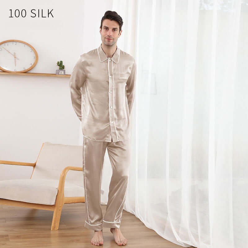 Luxury 22 MM Silk Men's Pajama Set - SILKSER