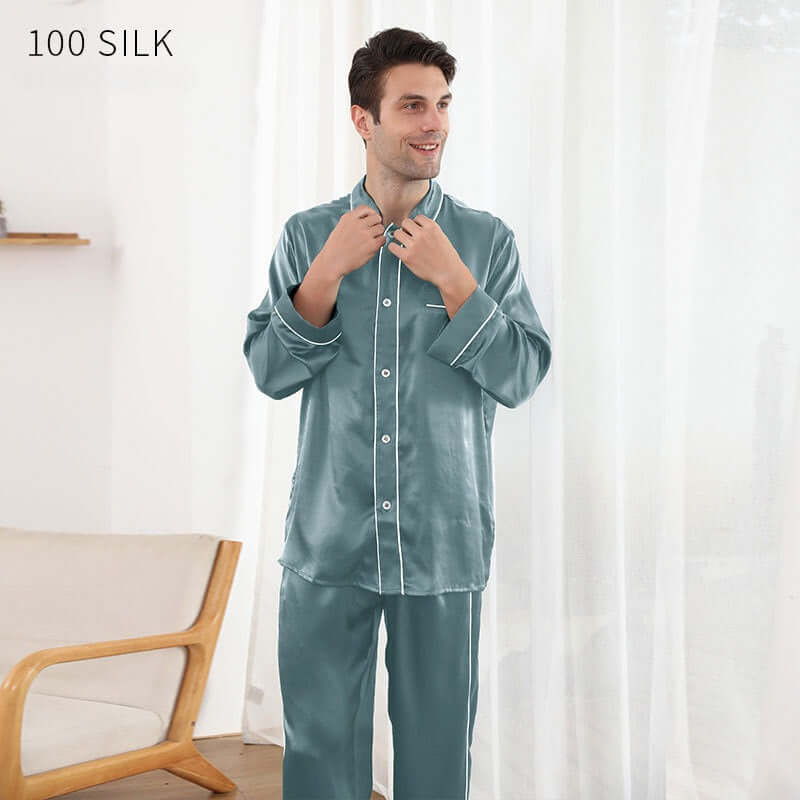 Luxury 22 MM Silk Men's Pajama Set - SILKSER