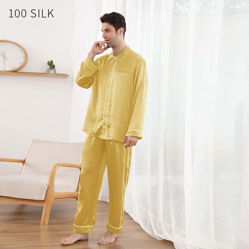 Luxury 22 MM Silk Men's Pajama Set - SILKSER