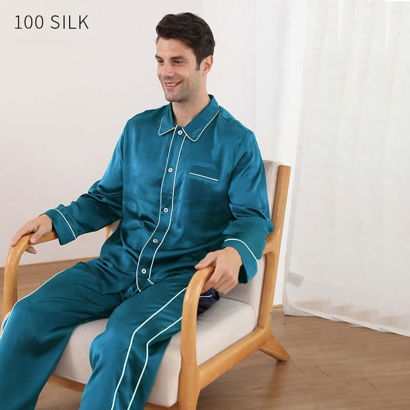 Luxury 22 MM Silk Men's Pajama Set - SILKSER