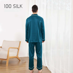 Luxury Long Sleeve Silk Men's Pajama Set - SILKSER