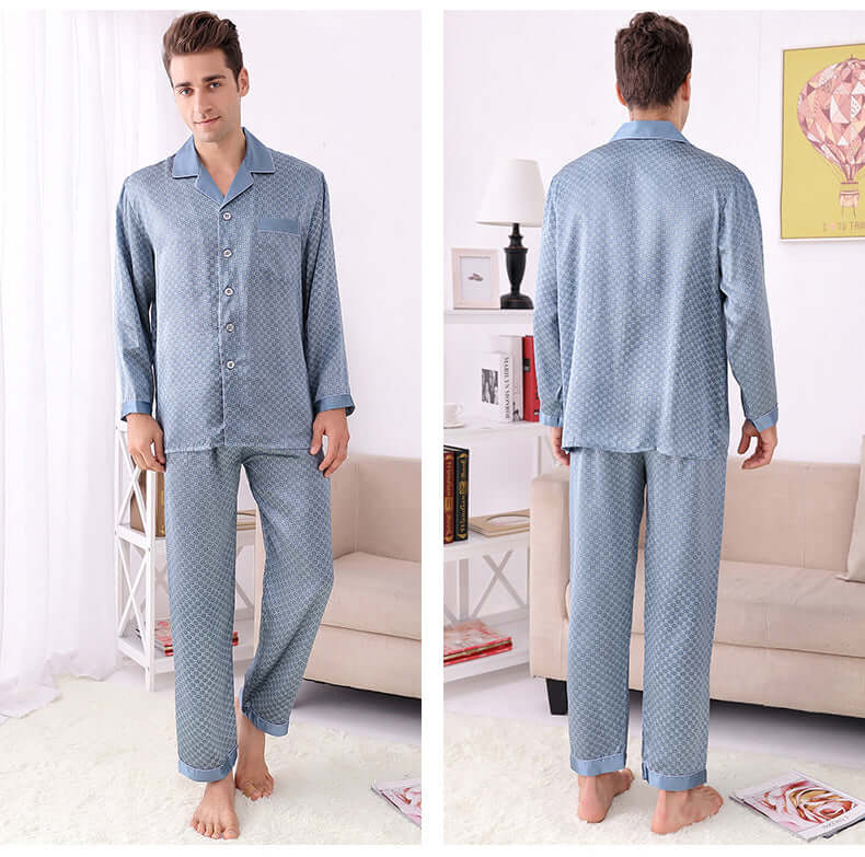 Luxury Silk Men's Pajama Set Long Sleeved - SILKSER