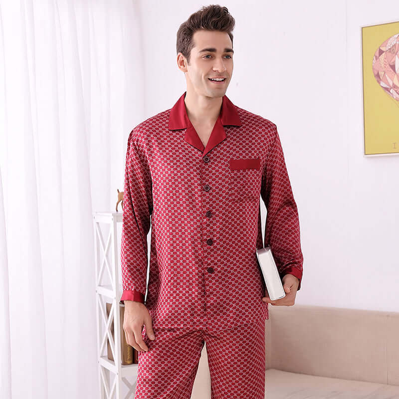 Luxury Silk Men's Pajama Set Long Sleeved - SILKSER