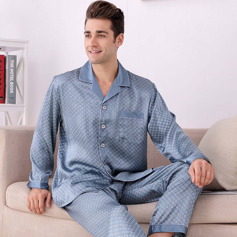 Luxury Silk Men's Pajama Set Long Sleeved - SILKSER