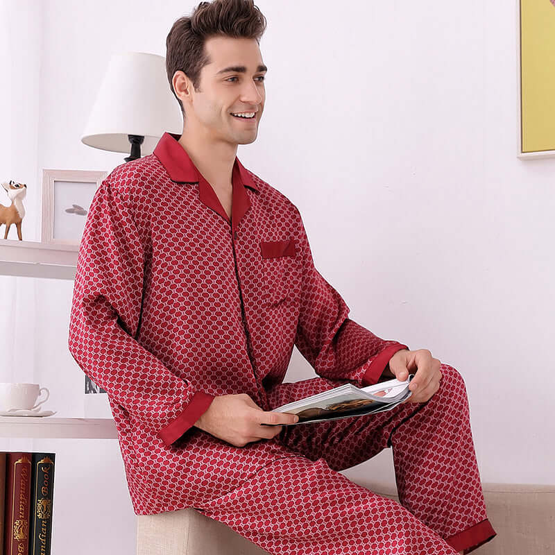 Luxury Silk Men's Pajama Set Long Sleeved - SILKSER