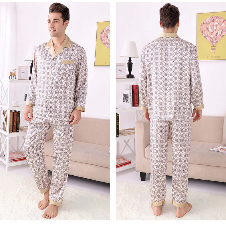 Luxury Silk Men's Pajama Set Long Sleeved - SILKSER