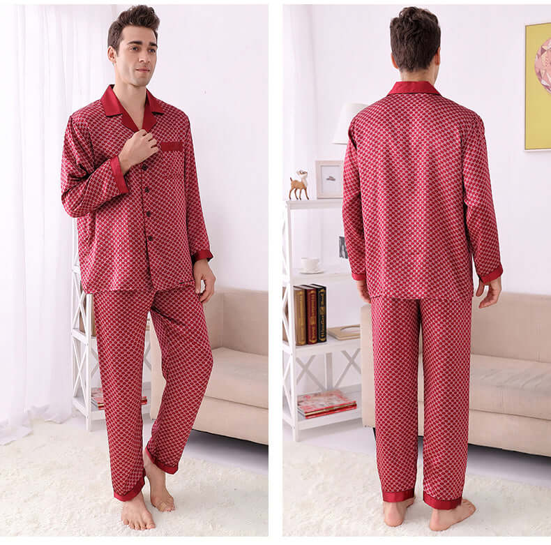 Luxury Silk Men's Pajama Set Long Sleeved - SILKSER