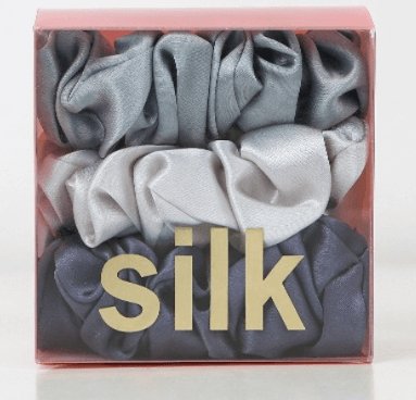 M Size Silk Scrunchy Ponytail Holders - SILKSER