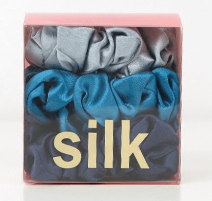 M Size Silk Scrunchy Ponytail Holders - SILKSER