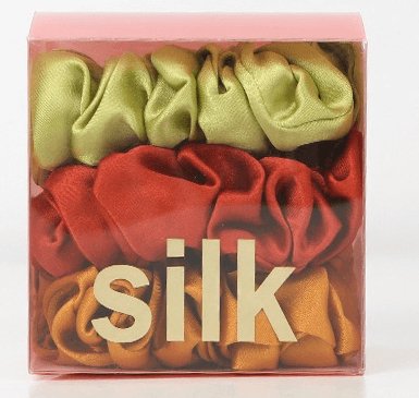 M Size Silk Scrunchy Ponytail Holders - SILKSER