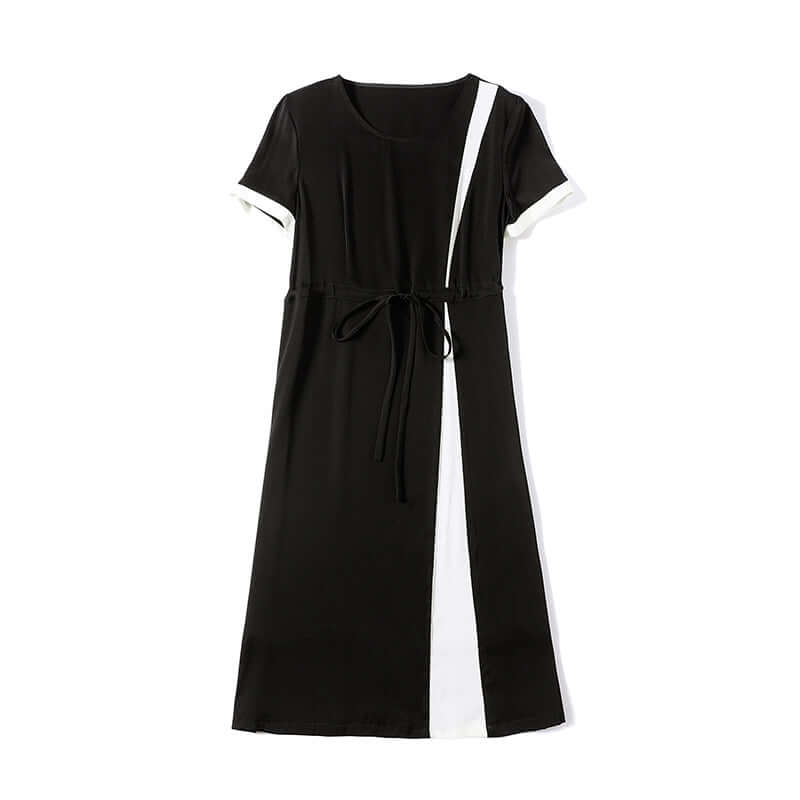 Minimalist Black Silk Dress - SILKSER