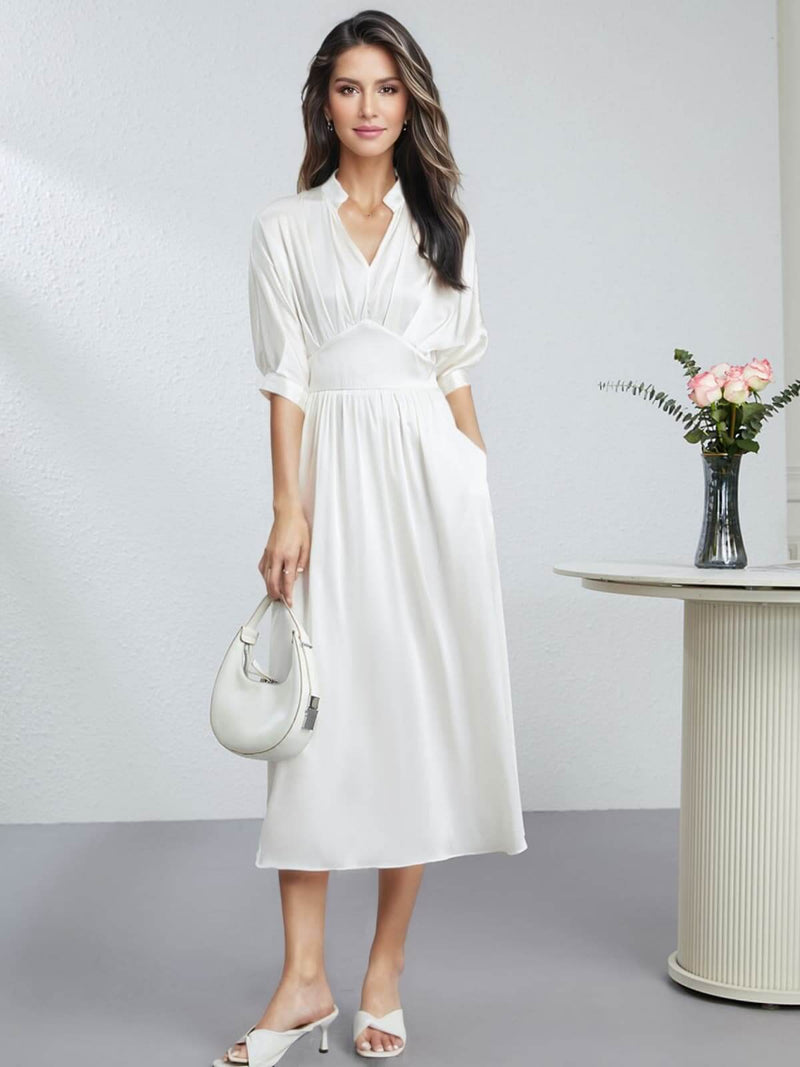 Flowy Floral Mulberry Silk Dress – SILKSER