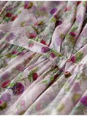 2025 Summer Luxury Mulberry Silk Maxi Dress