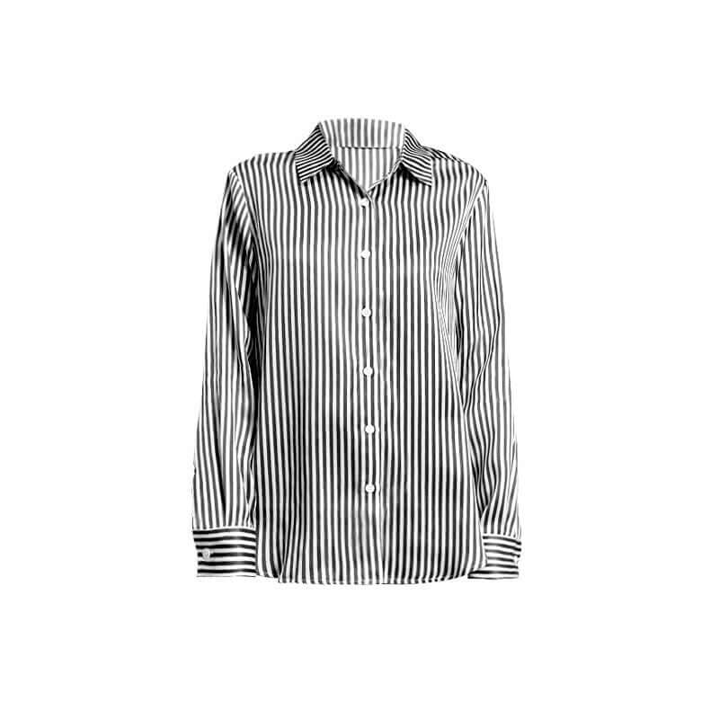 Premium Sriped Silk Shirt - SILKSER