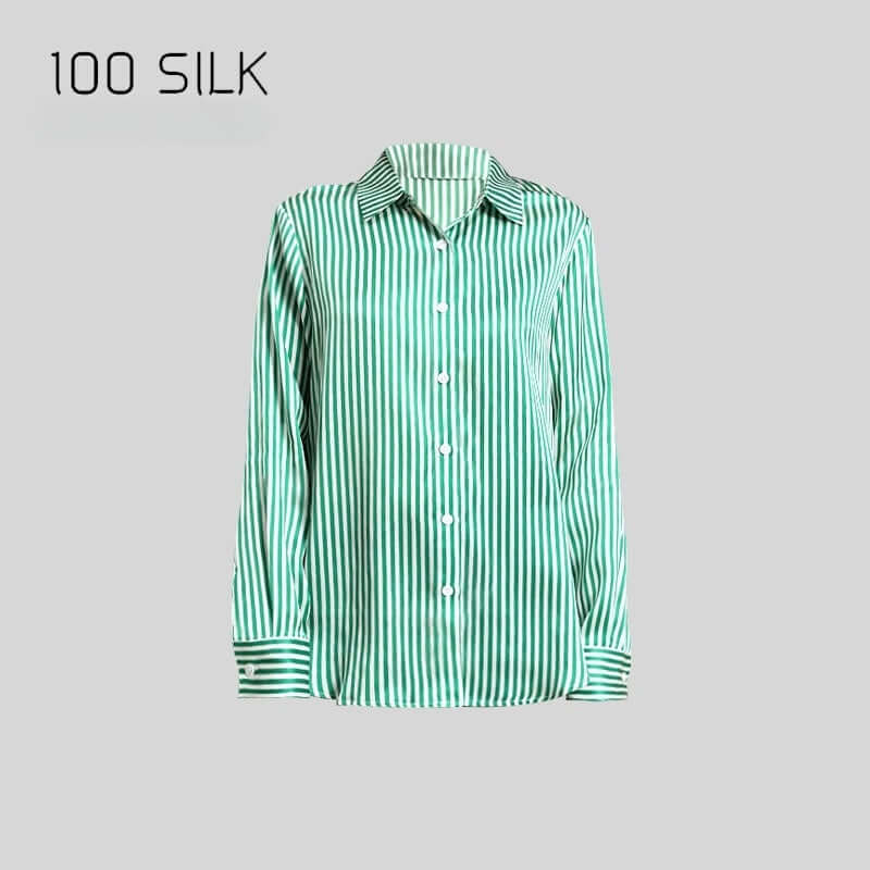 Premium Sriped Silk Shirt - SILKSER