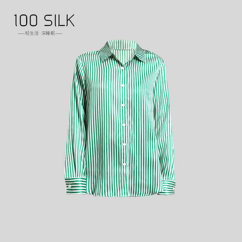 Premium Sriped Silk Shirt - SILKSER