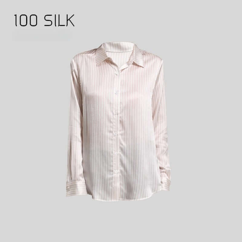 Premium Sriped Silk Shirt - SILKSER