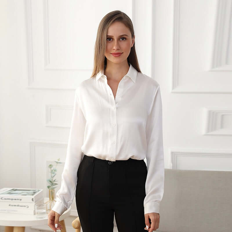 Pure Silk Blouse Officewear - SILKSER